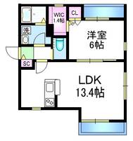 プランドール 西棟の間取り