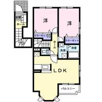 山口県防府市岩畠2(アパート)の賃貸物件の間取り