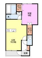 新潟県新潟市中央区山二ツ4(アパート)の賃貸物件の間取り