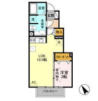 栃木県宇都宮市鶴田町(アパート)の賃貸物件の間取り