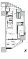 ONE ROOF RESIDENCE KIBA EASTの間取り