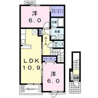 栃木県栃木市新井町(アパート)の賃貸物件の間取り