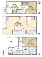 東京都大田区西蒲田1(一戸建)の賃貸物件の間取り