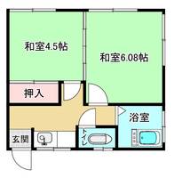 宮城県仙台市太白区郡山字谷地田東(アパート)の賃貸物件の間取り