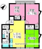 メロディハイツ清水の間取り