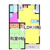 熊本県菊池郡大津町大字引水(アパート)の賃貸物件の間取り