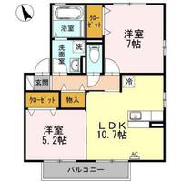 岡山県岡山市中区乙多見(アパート)の賃貸物件の間取り