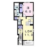 福島県いわき市錦町江栗1(アパート)の賃貸物件の間取り