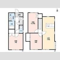 静岡県磐田市西貝塚(一戸建)の賃貸物件の間取り