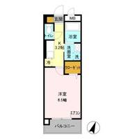 埼玉県さいたま市中央区本町東2(マンション)の賃貸物件の間取り