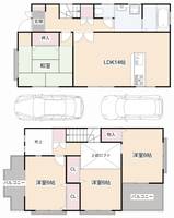 大阪府高槻市富田丘町(一戸建)の賃貸物件の間取り