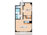岩手県盛岡市肴町(マンション)の賃貸物件の間取り