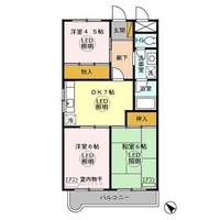 千葉県千葉市花見川区幕張本郷6(マンション)の賃貸物件の間取り