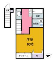 広島県福山市曙町2(アパート)の賃貸物件の間取り