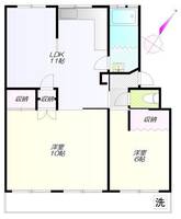 東京都中野区東中野4(マンション)の賃貸物件の間取り