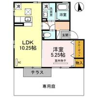 埼玉県熊谷市箱田6(アパート)の賃貸物件の間取り