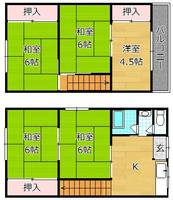 大阪府交野市私部1(一戸建)の賃貸物件の間取り