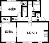 愛知県北名古屋市野崎城屋敷(アパート)の賃貸物件の間取り
