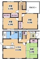 滋賀県草津市矢橋町(一戸建)の賃貸物件の間取り