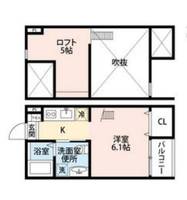 愛知県名古屋市緑区鳴海町字京田(アパート)の賃貸物件の間取り