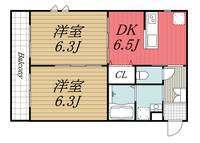千葉県成田市美郷台1(アパート)の賃貸物件の間取り