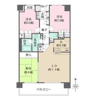 神奈川県鎌倉市山崎(マンション)の賃貸物件の間取り