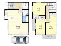 大阪府摂津市鳥飼下2(一戸建)の賃貸物件の間取り