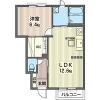 ディアコートAの間取り