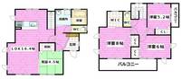広島県呉市吉浦本町2(一戸建)の賃貸物件の間取り