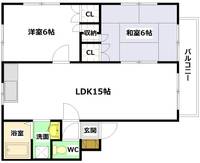 広島県安芸郡府中町城ケ丘(アパート)の賃貸物件の間取り