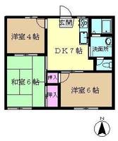 ハイツながしまA棟の間取り