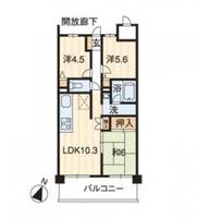 広島県広島市東区矢賀1(マンション)の賃貸物件の間取り