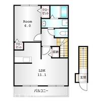 群馬県高崎市乗附町(アパート)の賃貸物件の間取り