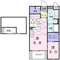 静岡県浜松市中央区高丘西3(アパート)の賃貸物件の間取り