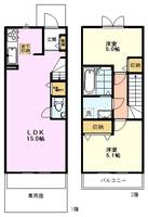 東京都国立市西2(一戸建)の賃貸物件の間取り
