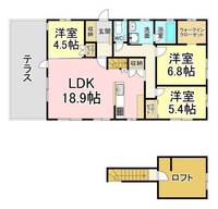 福岡県北九州市八幡西区岡田町(一戸建)の賃貸物件の間取り