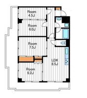 東京都練馬区東大泉3(マンション)の賃貸物件の間取り