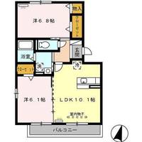 愛知県名古屋市守山区大字上志段味字所下(アパート)の賃貸物件の間取り