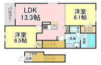 福岡県中間市長津3(アパート)の賃貸物件の間取り