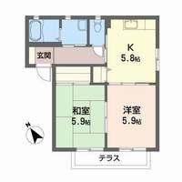 福島県福島市南矢野目字清水前(アパート)の賃貸物件の間取り