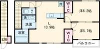 東京都立川市砂川町8(アパート)の賃貸物件の間取り