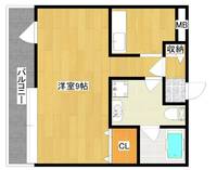 福岡県福岡市中央区荒戸3(マンション)の賃貸物件の間取り