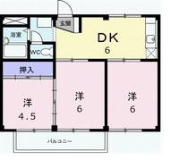 群馬県高崎市上中居町(アパート)の賃貸物件の間取り