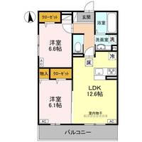 群馬県前橋市紅雲町2(マンション)の賃貸物件の間取り