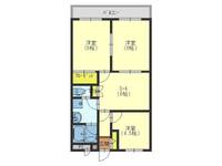 大阪府大阪市生野区巽南2(マンション)の賃貸物件の間取り