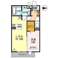 京都府京都市伏見区下鳥羽中円面田町(アパート)の賃貸物件の間取り