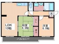 広島県安芸郡海田町南幸町(マンション)の賃貸物件の間取り