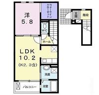 東京都昭島市緑町2(アパート)の賃貸物件の間取り
