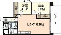 第二タウン皆賀の間取り