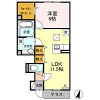 ボンジュール相模大野Bの間取り